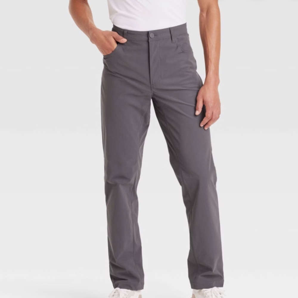 Men's All in Motion Stretch Straight Golf Pants - Dark Gray Sz 34X32 NWT